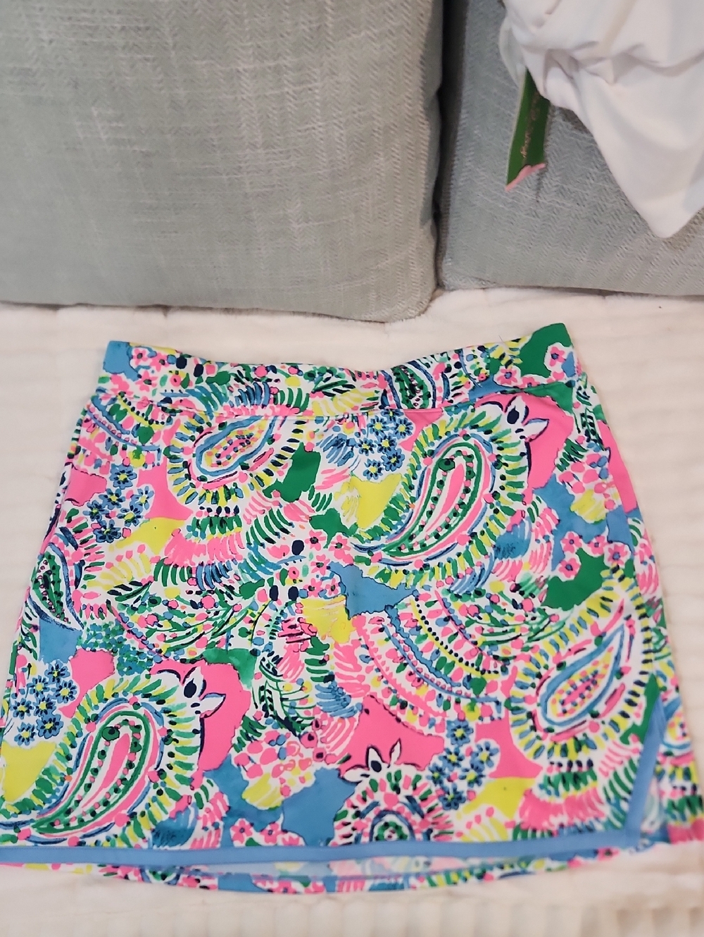 crown & ivy Pink Paisley Print Mini Skirt